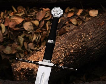 White Wolf Monster Slayer Sword with Scabbard, Handmade  steel  Swords, Wall hanging swords, Best valentines gift for him, men gifts ideas,