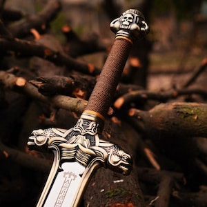 Hand forged Conan the barbarian Engraved Sword, Steel sword, Sword with sheath, Best gift for wedding, gift for father, Anniversary Gifts