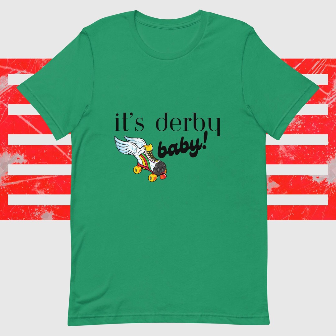 It's Derby Baby Shirt Roller Skate Decal With Wings Roller Derby Shirt