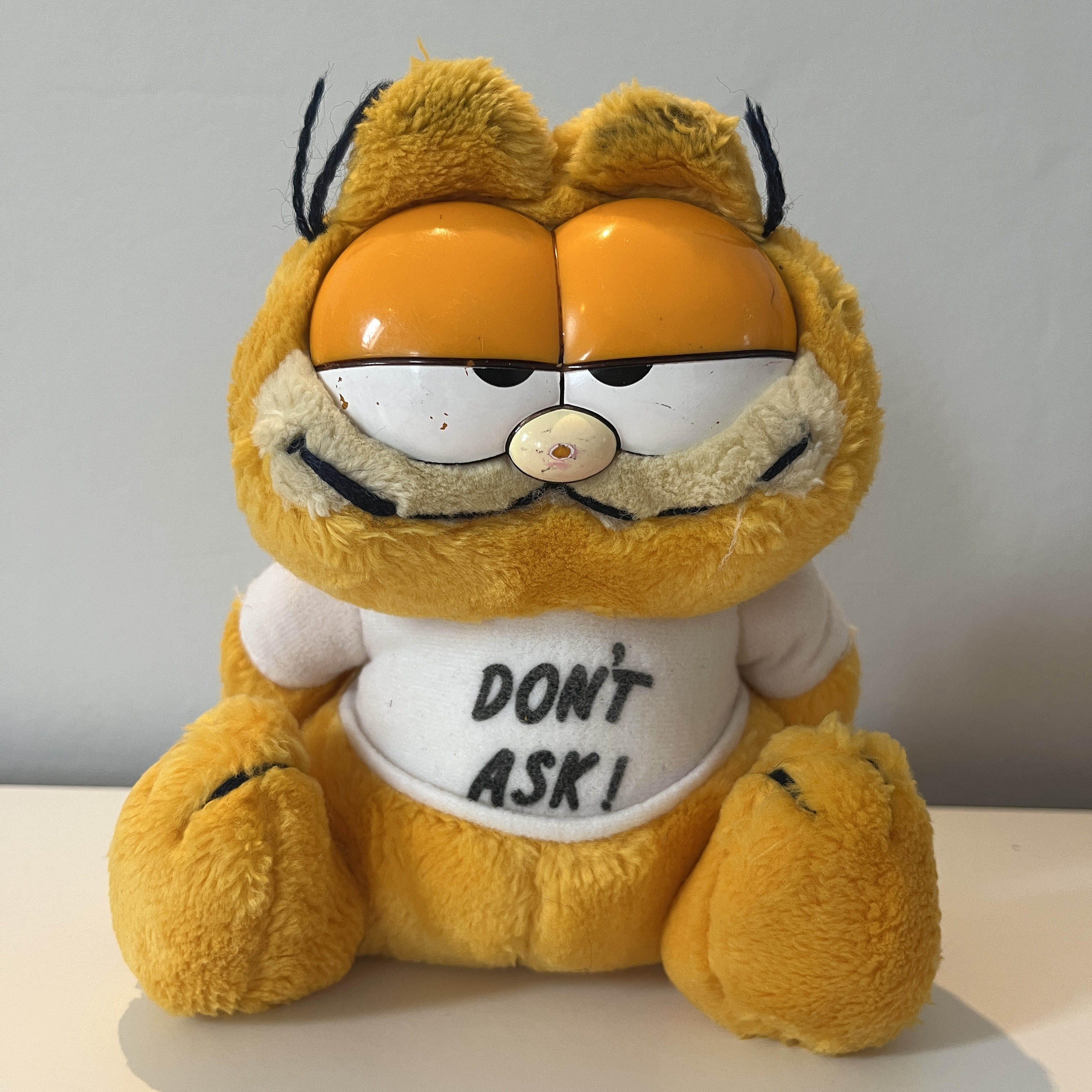 90年代のレアでかわいいガーフィールドのぬいぐるみ「Dont Ask