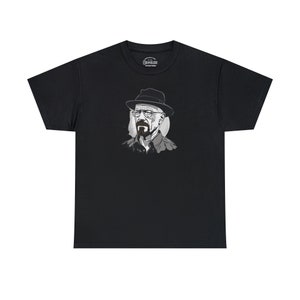 Walter White/Breaking Bad Inspired Mysterious Chemist Head Design, TV Show Character, Pop Culture Novelty Shirt, Fan Art