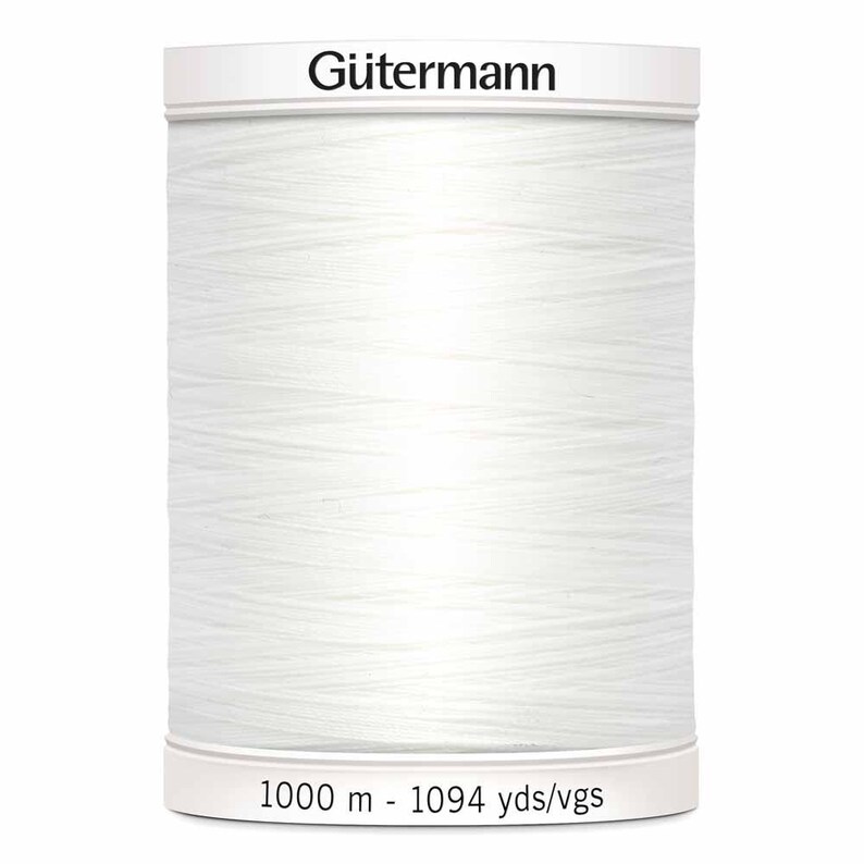 Gutermann Nähgarn 1094 – Polyesterfaden Auf Spule, 1000m Schwarz, Hochwertig & Knotenfrei