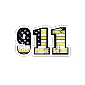Dispatch 911 Flag- Kiss-Cut Stickers