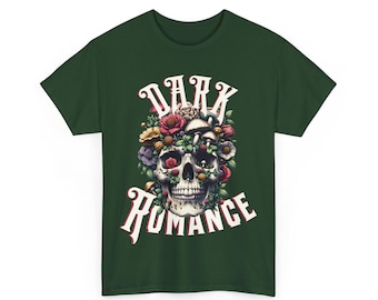 Dark Romance Skull Unisex Tee: Gothic Valentine Cotton Shirt