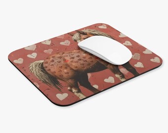 I Love Horses Mouse Pad (Rectangle)/ Office Supplies/ Horse Lover/ Business Owner Gifts/ Gifts for her/ Gifts for Boss/