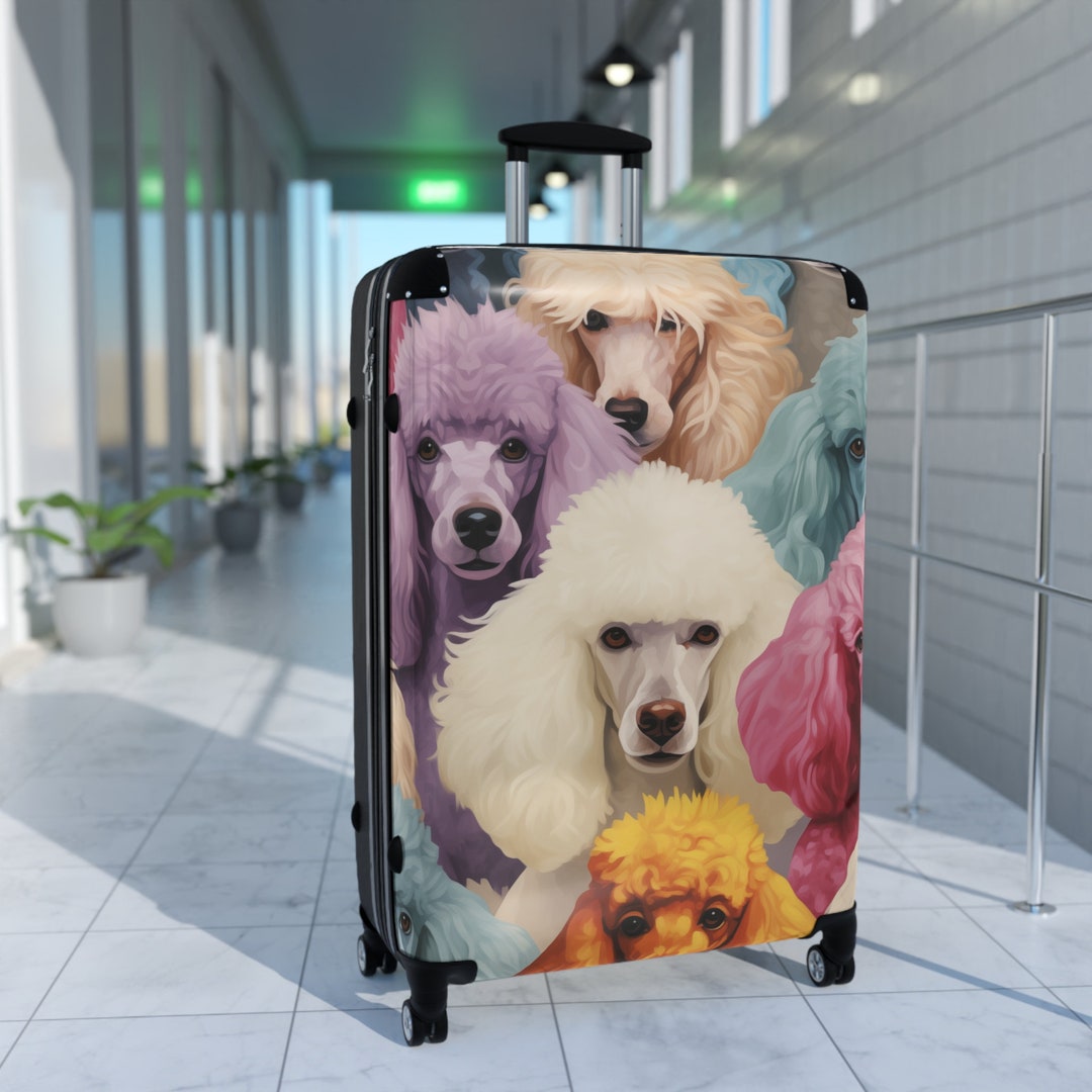Colorful Poodles Luggage Matching Suitcases Carry on Luggage Travel