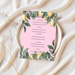 Kit Festa della Mamma Stampabile Biglietto Menu e Etichette PDF da Stampare