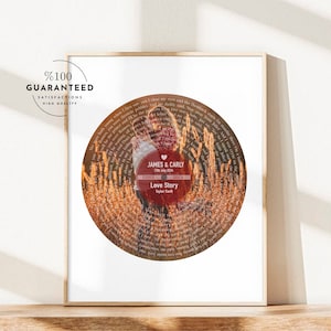 Impressão de letra de música - Nossa primeira dança, presente de aniversário, impressão de dia dos namorados, para esposa, impressão de letra personalizada, impressão de música personalizada, presente