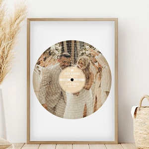 Impressão de letra de música - Nossa primeira dança, presente de aniversário, impressão de dia dos namorados, para esposa, impressão de letra personalizada, impressão de música personalizada, presente