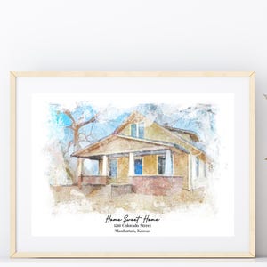 Custom House Portrait, Gift for Home, Personalized Gift, Home Gift, Housewarming Gift, Realtor Closing Gift, Watercolor House Portrait