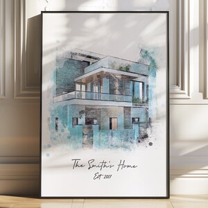 Custom House Portrait, Gift for Home, Personalized Gift, Home Gift, Housewarming Gift, Realtor Closing Gift, Watercolor House Portrait