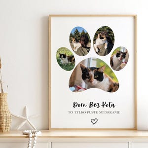 Dog Paw Photo Print, Pet loss, Pet memorial, Pet Paw Photo Collage, Pet bereavement gift, Pet keepsake, Personalised print