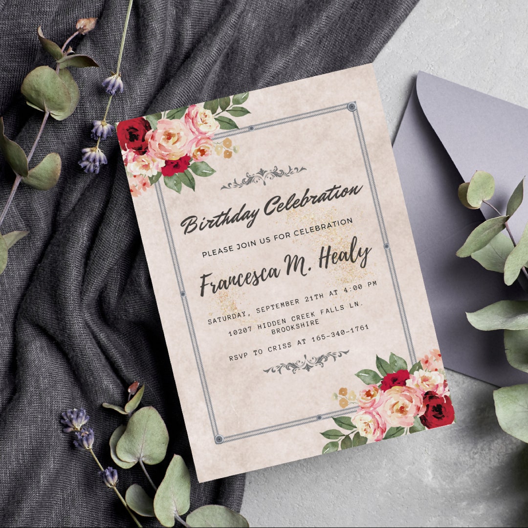Invitation, Birthday Invitation, Birthday Letter, Birthday Party