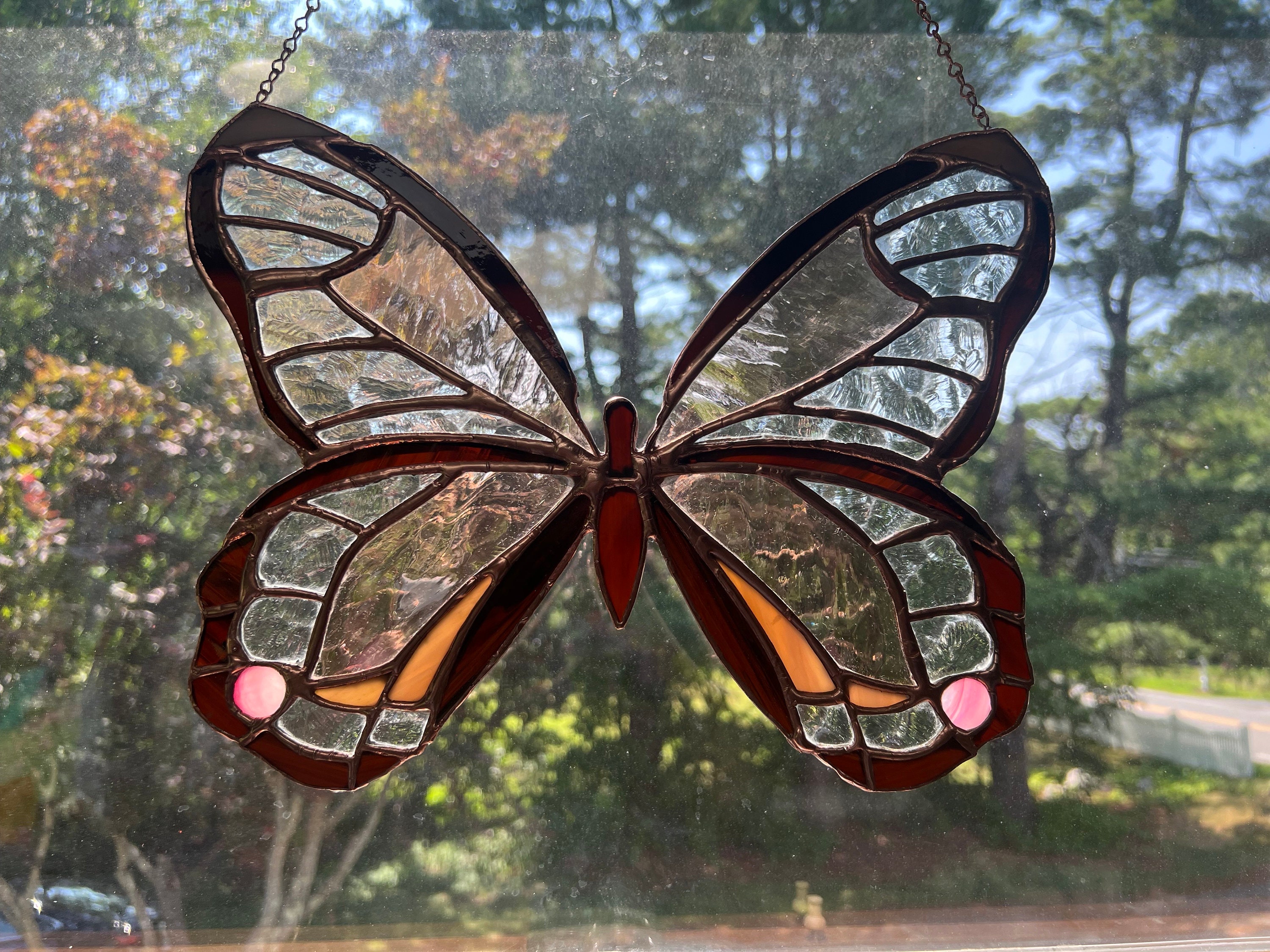 Large Stained Glass Monarch Butterfly