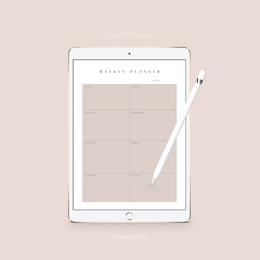 Minimalist Weekly Planner, To-do List, Weekly Planner Printable to Do ...