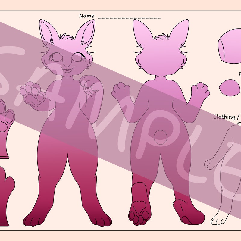 Bunny Furry Art - Etsy