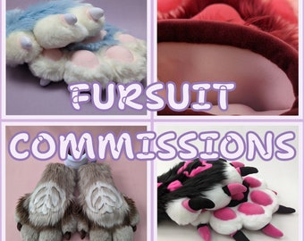 Fursuit Commissions, HandPaws, FeetPaws, Tails, Custom, Furry, Costume, Cosplay