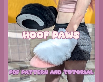 Patrón de pezuñas para disfraz de furry: estilo equino, cosplay DIY (Descarga digital en PDF)