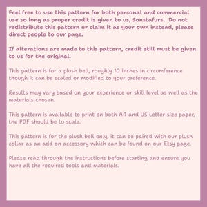 Plush Bell Pattern Tutorial, Prop Accessory for Plushies and Cosplays image 2