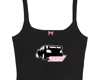 subaru cropped tank top with bow (multiple colorways)