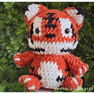 Crochet Pattern PDF – Tiger Amigurumi – DIY Tutorial English/French