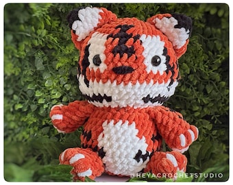Häkelanleitung PDF – Tiger Amigurumi – DIY Anleitung Englisch/Französisch