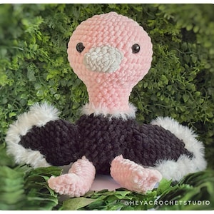 Crochet Pattern PDF – Ostrich Amigurumi – DIY Tutorial English/French