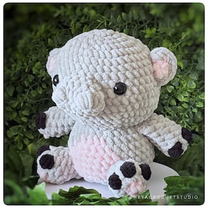 Crochet Pattern PDF – Hippo Amigurumi – DIY Tutorial English/French