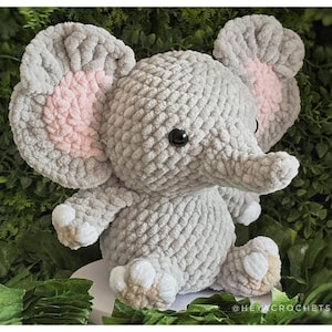 Crochet Pattern PDF – Elephant Amigurumi – DIY Tutorial English/French