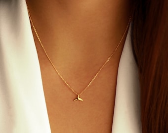 Whale Necklace | Whale Tail Necklace | Whale Jewelry | Orca Necklace | Mermaid Tail Necklace | Gold, Silver, Rose Gold | Ocean Jewelry Gift