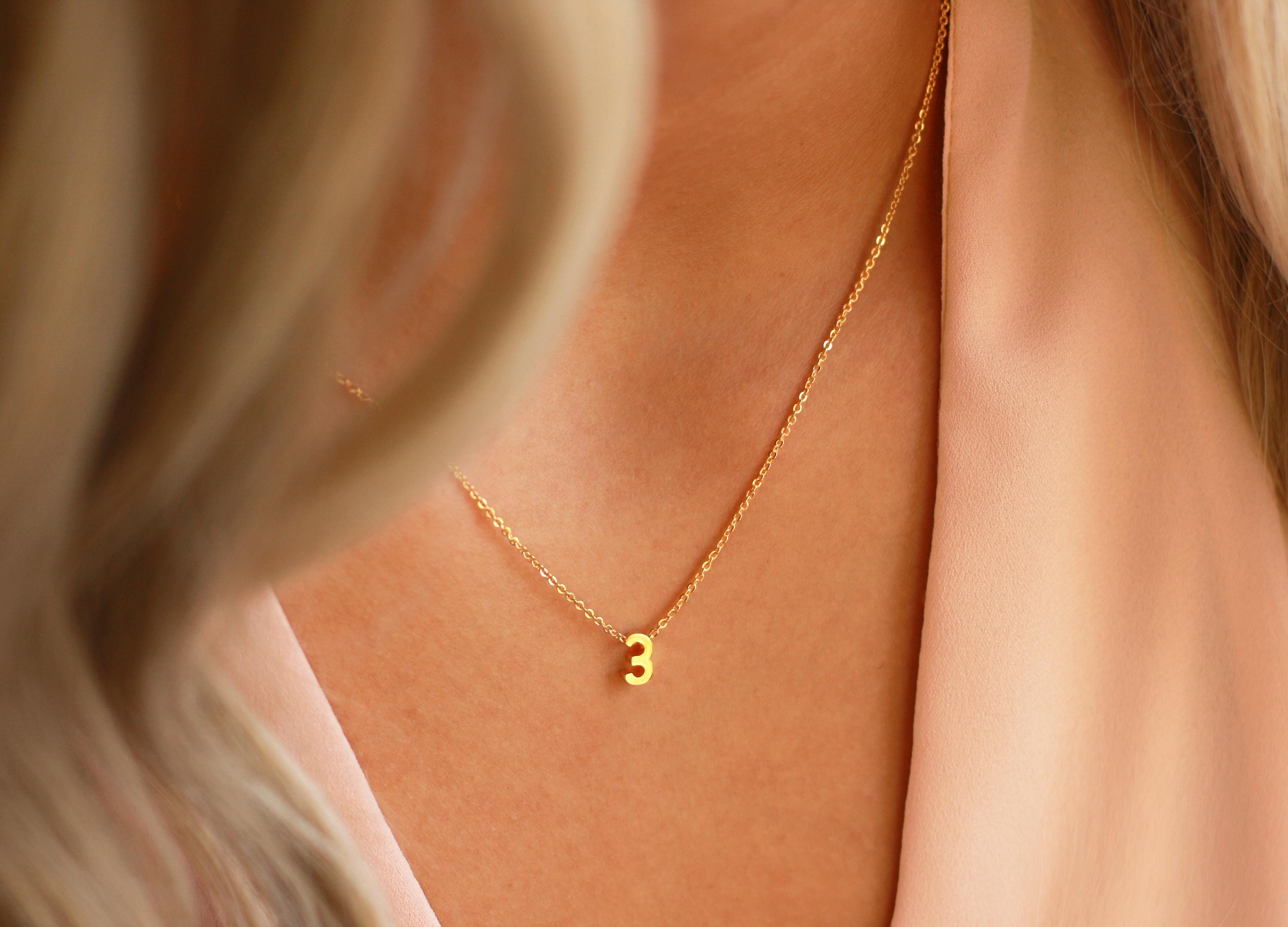 Number 9 Necklace - Etsy