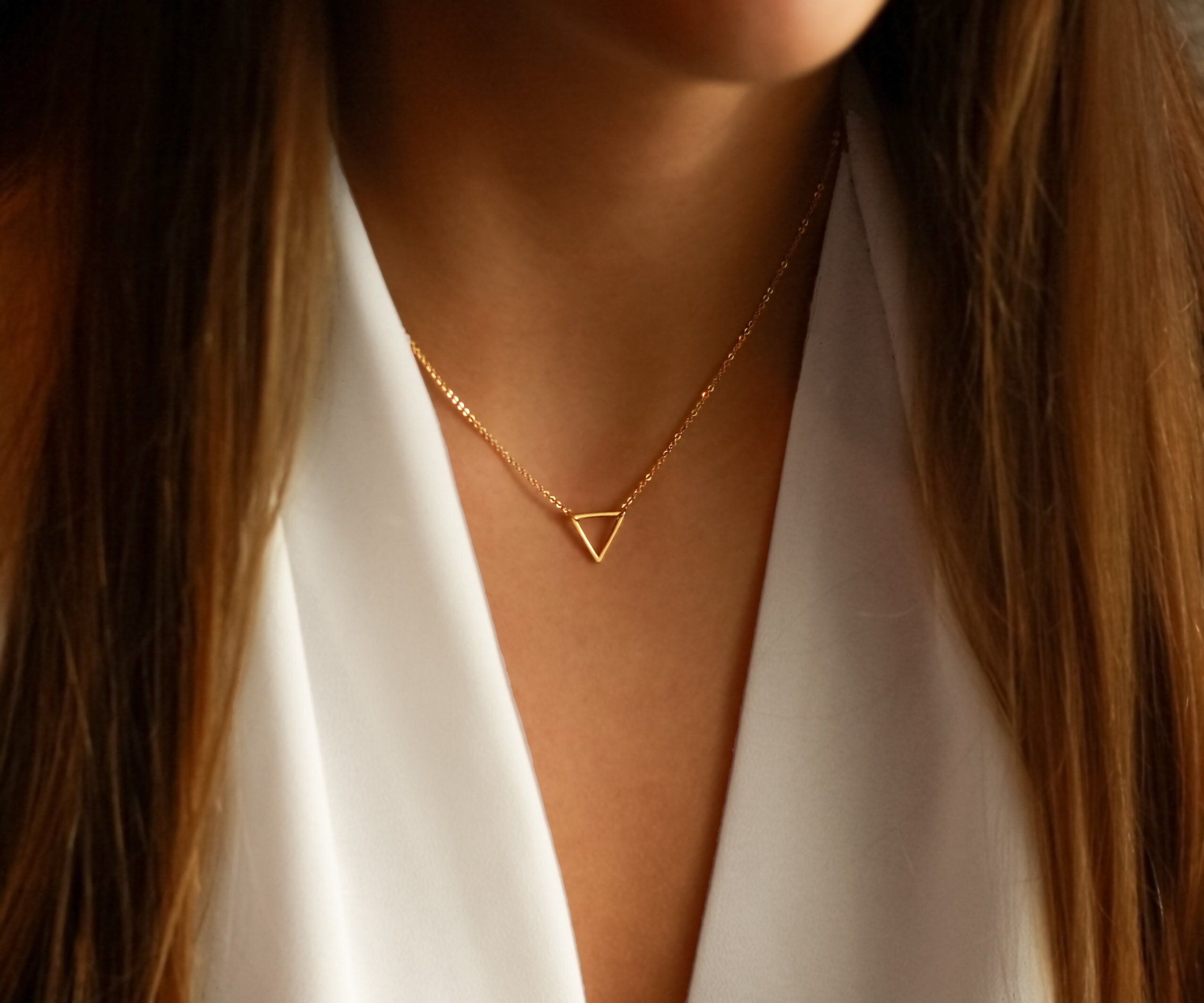 Triangle Necklace - Etsy