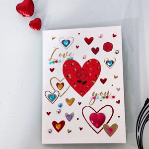 Hermosa tarjeta de amor de bienvenida firmada Te amo Tarjeta de regalo de San Valentín Tarjeta de decoración de fiesta Tarjeta conmovedora Tarjeta para persona especial obsequiada por una celebridad
