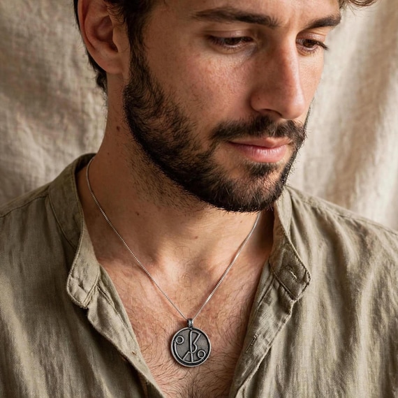 Tengri Symbol Necklace, Ancient Sky God Amulet, Handmade Spiritual Talisman, Symbol of Protection and Good Luck Gift