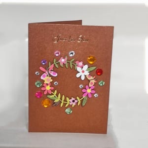 Biglietto di auguri floreale per tutte le occasioni - Biglietto primaverile solo per te - Decorazione per il Tea Party - Cartello regalo di benvenuto
