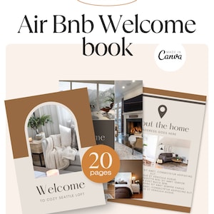 AirBnb Welcome Book, Retro Vacation Rental Logbook, House Manual Planner, Travel Guestbook, Rental Property Organizer