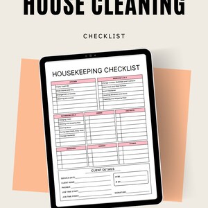 Printable Airbnb Cleaning Checklist, Planner for Hosts, Housekeeping Tracker, Vacation Rental Organizer