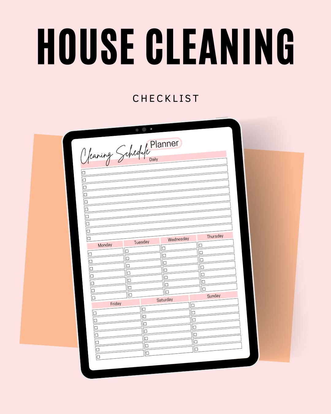 Host Cleaning Checklist Printable Planner, Airbnb Housekeeping ...
