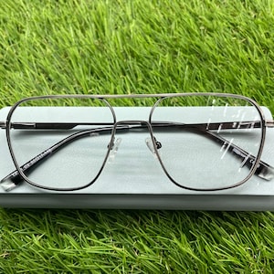 Individual Metel rim frame rectangular rounded frames eyeglasses   are made with lenses or according to prescription, gift for Father