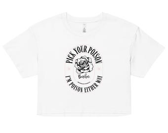 Tortured Poets Department imgonnagetyouback Pick Your Poison White crop top