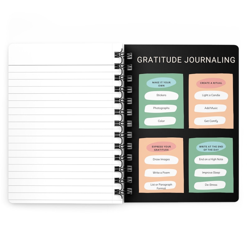 Gratitude Spiral Bound Journal Etsy