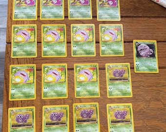 Pokemon trading cards, 1999 and 1999-2000 Koffing and Weezing, Lot of 18, (V)1