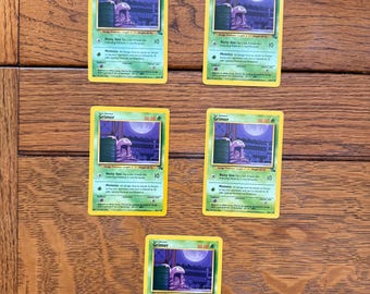 Pokemon Grimer Trading card Lot of 5, 1999 (D)
