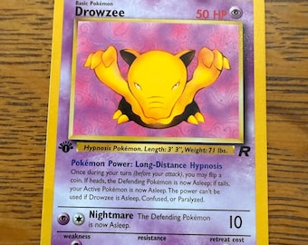 Pokemon First edition Drowzee Team Rocket 1999-2000. (P)