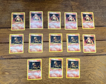 Pokemon Trading Cards, Lot of 13, 1999 and 1999-2000, Magmar, (F)2