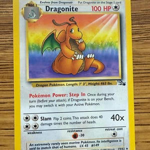 Pokemon Trading Cards, Dratini Evolution 1999, 1999-2000. Lot of 5 - Etsy