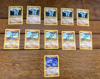 Pokemon Trading Card Lot of 12 , Machop, Machoke and Dark Machamp 1999 and 1999-2000, (i)1
