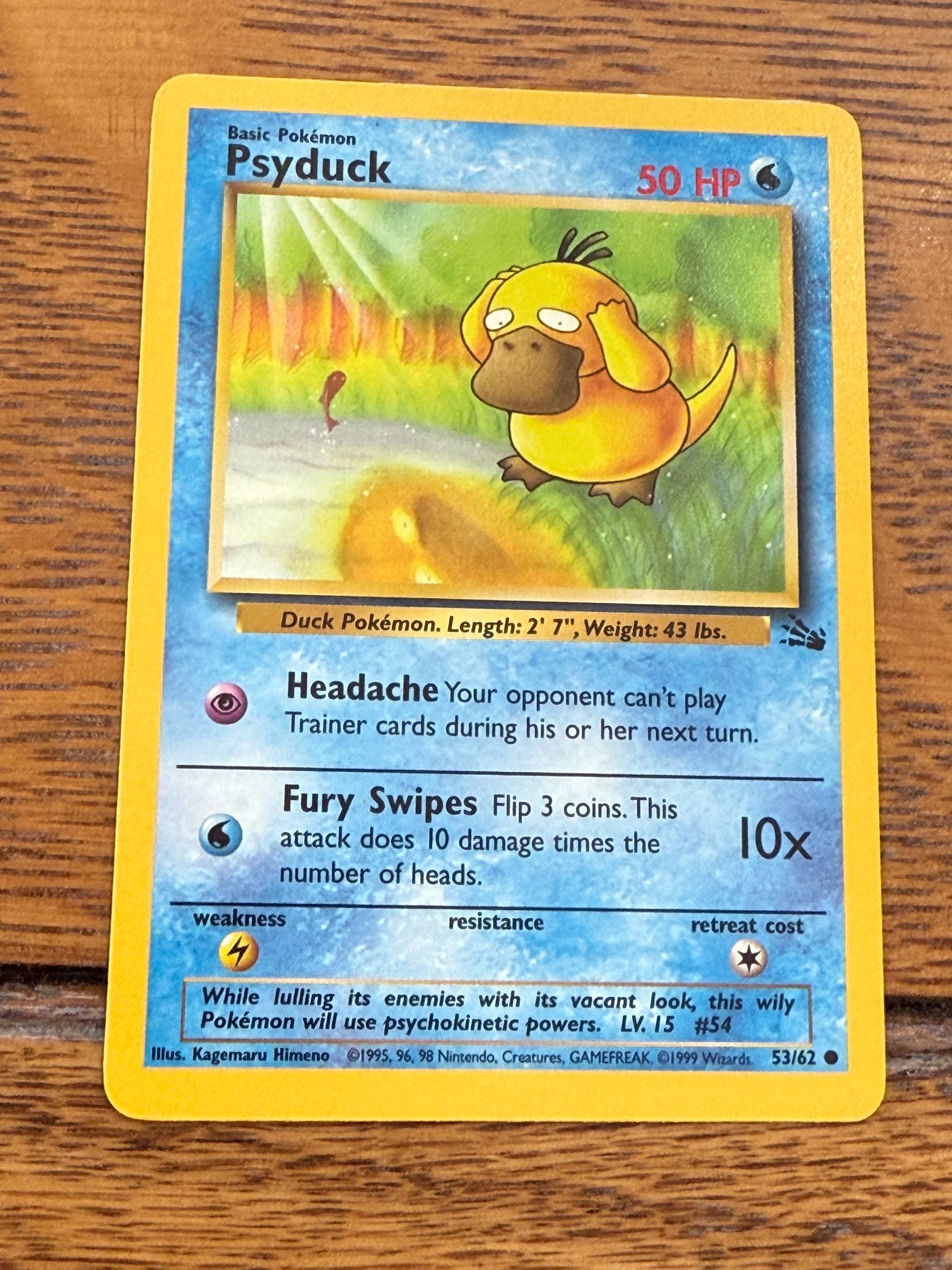 Pokemon Psyduck Cards, 1999 and 1999-2000 Lot of 6 - Etsy