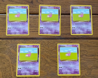 Pokemon Lot of 5 Slowpoke 1999 Error Misspelled illustrator name. (R)
