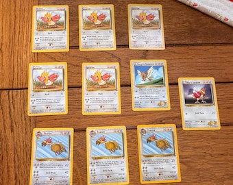 Pokemon Spearow and Fearow trading cards, 1999 and 1999-2000 Lot of 10, (E)1